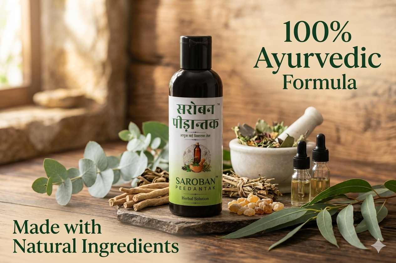 Saroban bottle and natural ingredients